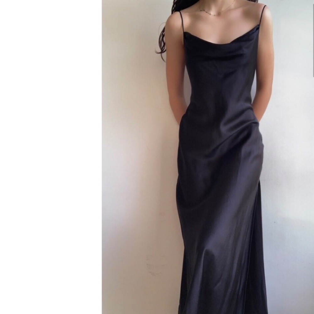 Vintage 90’s 100% Silk Slip Dress Y2K Silk Dress - Picture 4 of 16